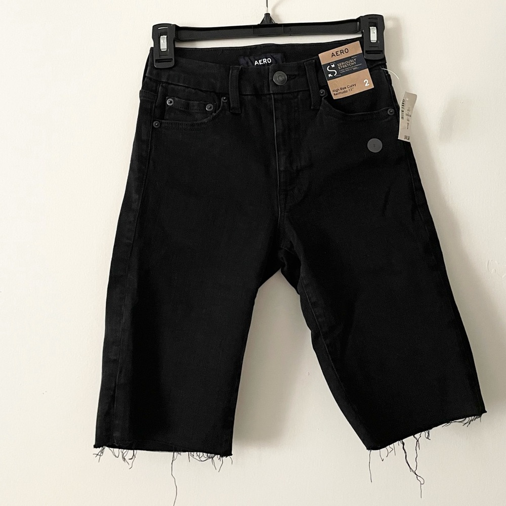 Aero High-Rise Curvy Bermuda Shorts Size Small